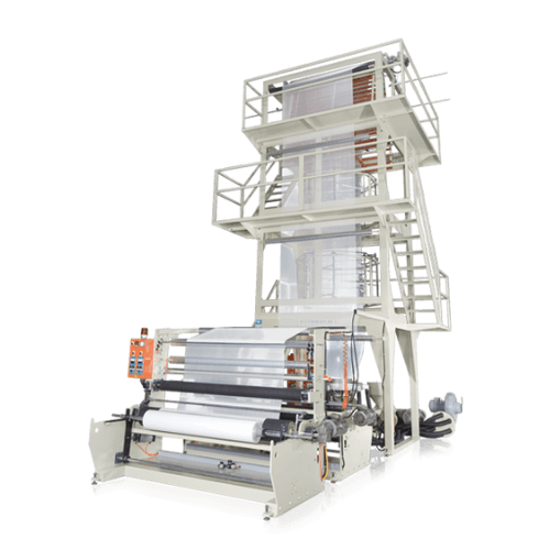 TWO LAYER HDPE/LDPE/ LLDPE HIGH SPEED PLASTIC INFLATION MACHINE : KMTL-55