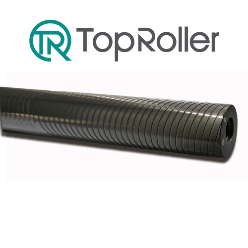 Helical grooved Roller