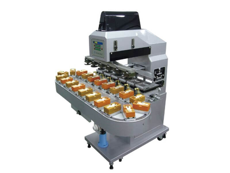 Six-Color Pad Printer with 18-Station Conveyor