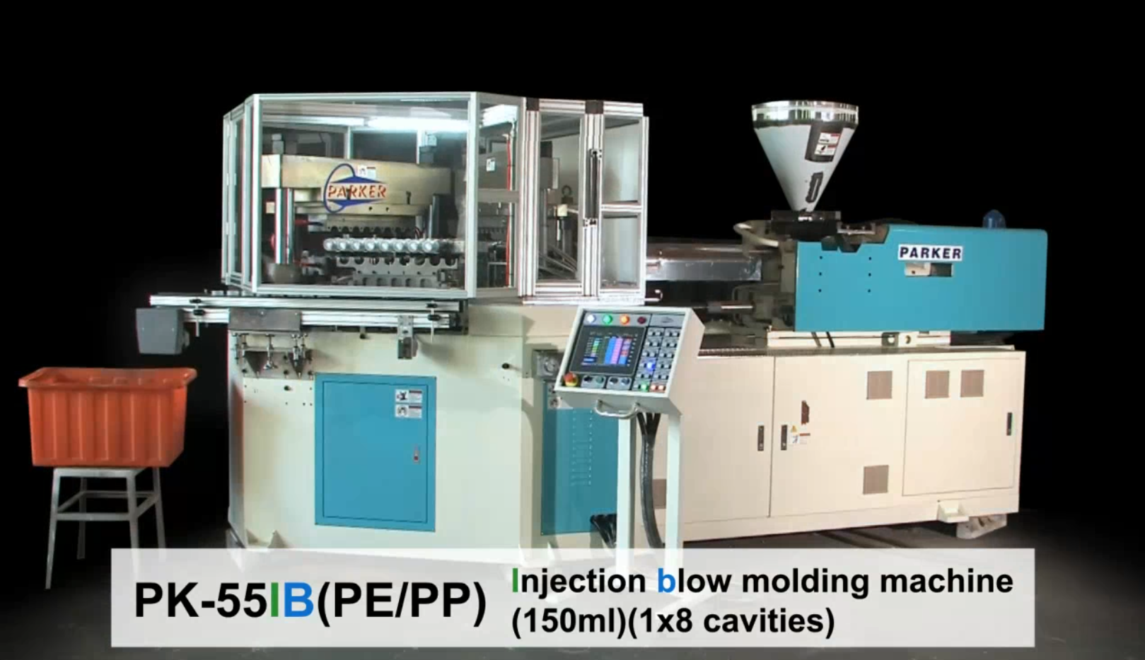Injection Blow Molding Machine PK-55IB(PE)(PE-PP)(150ml)(1x8cavities)